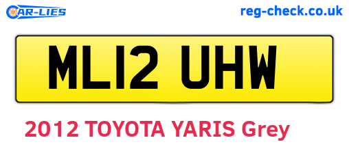 ML12UHW are the vehicle registration plates.