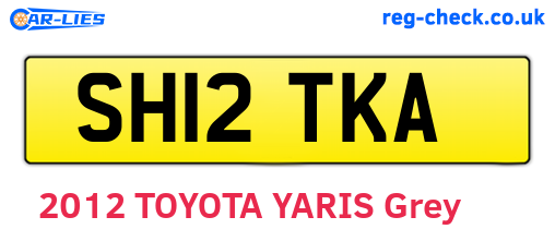 SH12TKA are the vehicle registration plates.