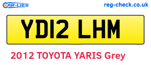 YD12LHM are the vehicle registration plates.
