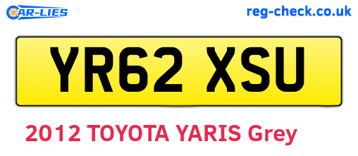 YR62XSU are the vehicle registration plates.