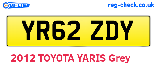 YR62ZDY are the vehicle registration plates.