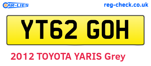 YT62GOH are the vehicle registration plates.