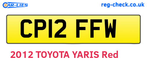CP12FFW are the vehicle registration plates.