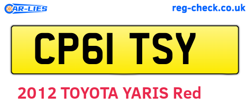CP61TSY are the vehicle registration plates.