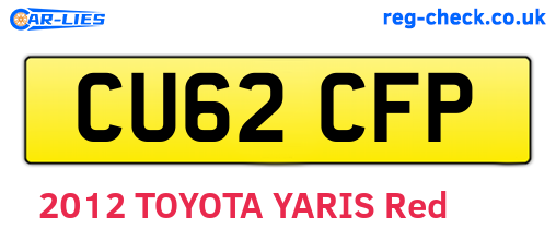 CU62CFP are the vehicle registration plates.