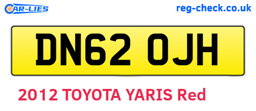 DN62OJH are the vehicle registration plates.