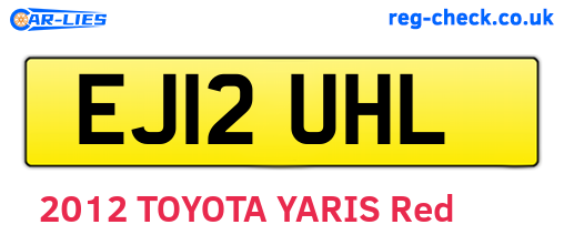 EJ12UHL are the vehicle registration plates.
