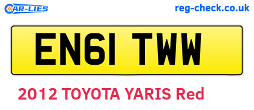 EN61TWW are the vehicle registration plates.