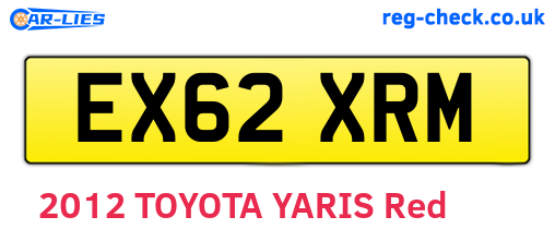 EX62XRM are the vehicle registration plates.