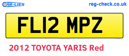 FL12MPZ are the vehicle registration plates.