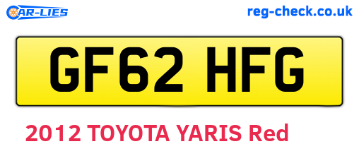 GF62HFG are the vehicle registration plates.