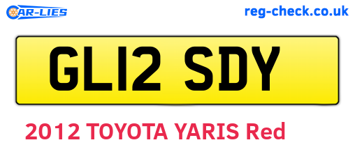 GL12SDY are the vehicle registration plates.