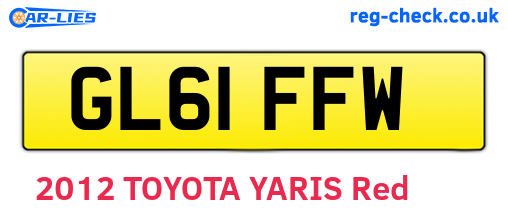 GL61FFW are the vehicle registration plates.