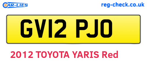 GV12PJO are the vehicle registration plates.