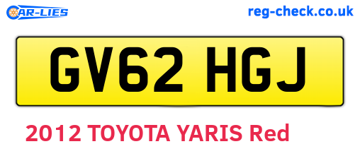 GV62HGJ are the vehicle registration plates.