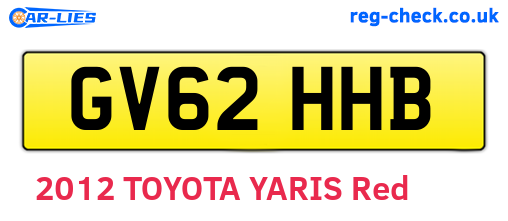 GV62HHB are the vehicle registration plates.