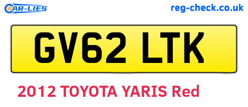 GV62LTK are the vehicle registration plates.