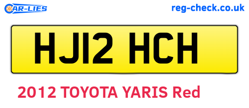 HJ12HCH are the vehicle registration plates.