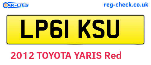 LP61KSU are the vehicle registration plates.