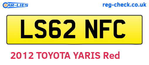 LS62NFC are the vehicle registration plates.