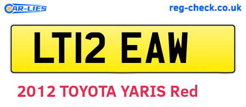 LT12EAW are the vehicle registration plates.