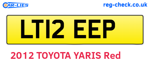 LT12EEP are the vehicle registration plates.