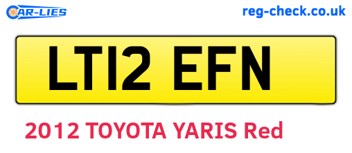 LT12EFN are the vehicle registration plates.