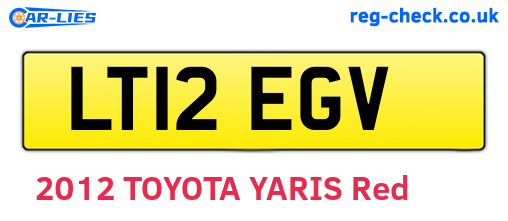 LT12EGV are the vehicle registration plates.