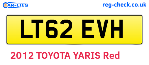 LT62EVH are the vehicle registration plates.