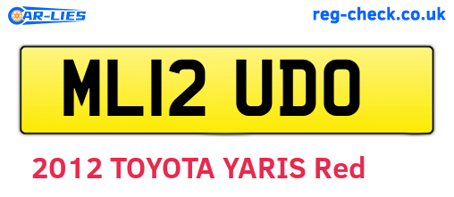ML12UDO are the vehicle registration plates.