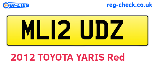 ML12UDZ are the vehicle registration plates.