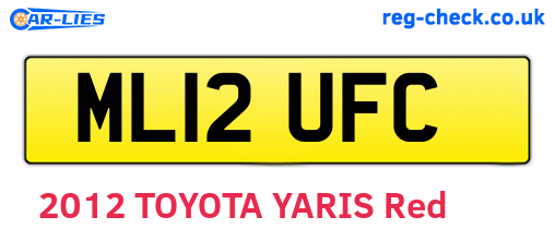 ML12UFC are the vehicle registration plates.