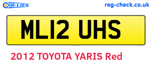 ML12UHS are the vehicle registration plates.