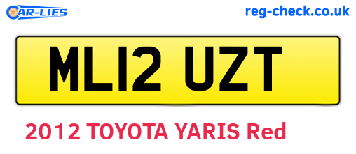 ML12UZT are the vehicle registration plates.