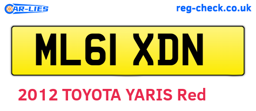 ML61XDN are the vehicle registration plates.