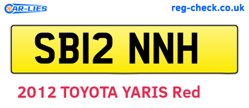 SB12NNH are the vehicle registration plates.
