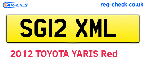 SG12XML are the vehicle registration plates.