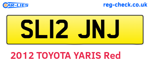 SL12JNJ are the vehicle registration plates.