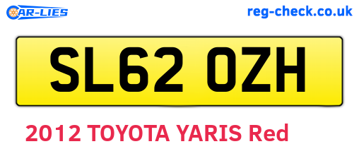 SL62OZH are the vehicle registration plates.