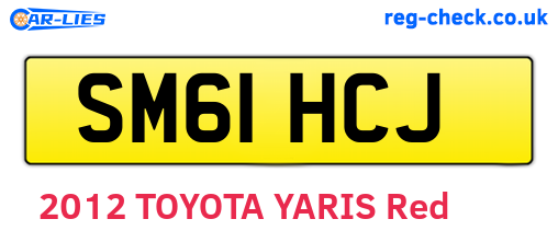 SM61HCJ are the vehicle registration plates.