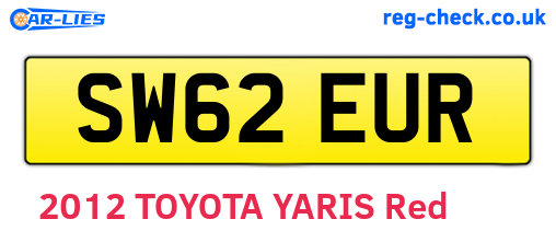 SW62EUR are the vehicle registration plates.