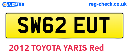 SW62EUT are the vehicle registration plates.