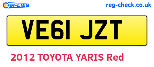 VE61JZT are the vehicle registration plates.