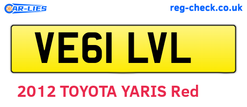 VE61LVL are the vehicle registration plates.