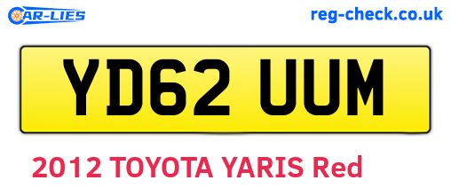 YD62UUM are the vehicle registration plates.