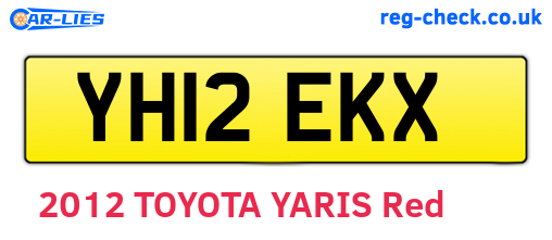 YH12EKX are the vehicle registration plates.