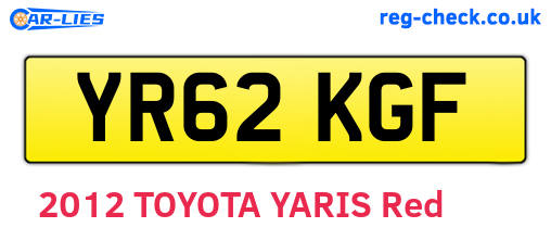 YR62KGF are the vehicle registration plates.