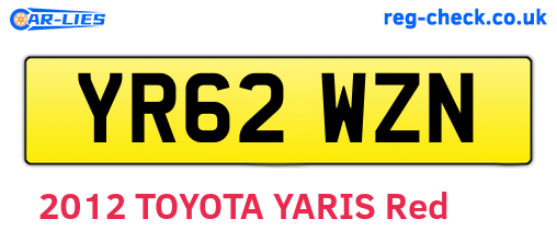 YR62WZN are the vehicle registration plates.