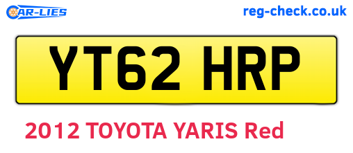 YT62HRP are the vehicle registration plates.