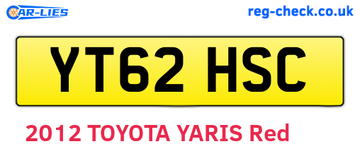 YT62HSC are the vehicle registration plates.